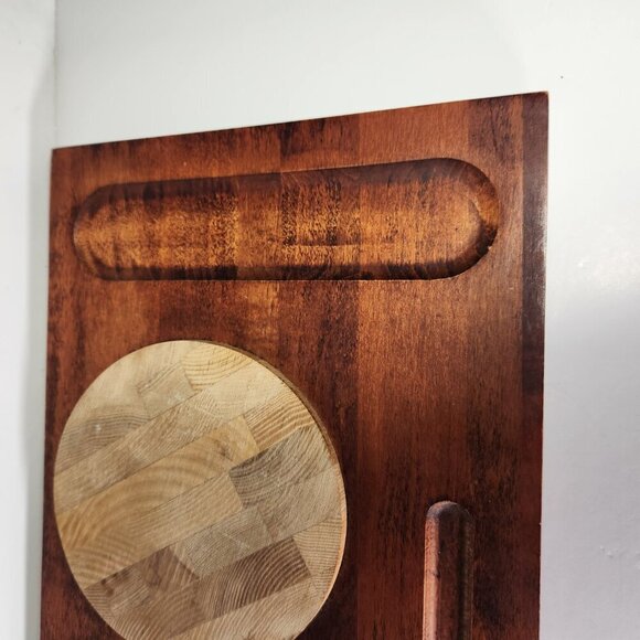 Baribocraft Charcuterie Board with Inset Vintage Cheese Server Mid Century - Picture 2 of 9
